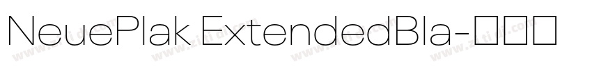 NeuePlak ExtendedBla字体转换
